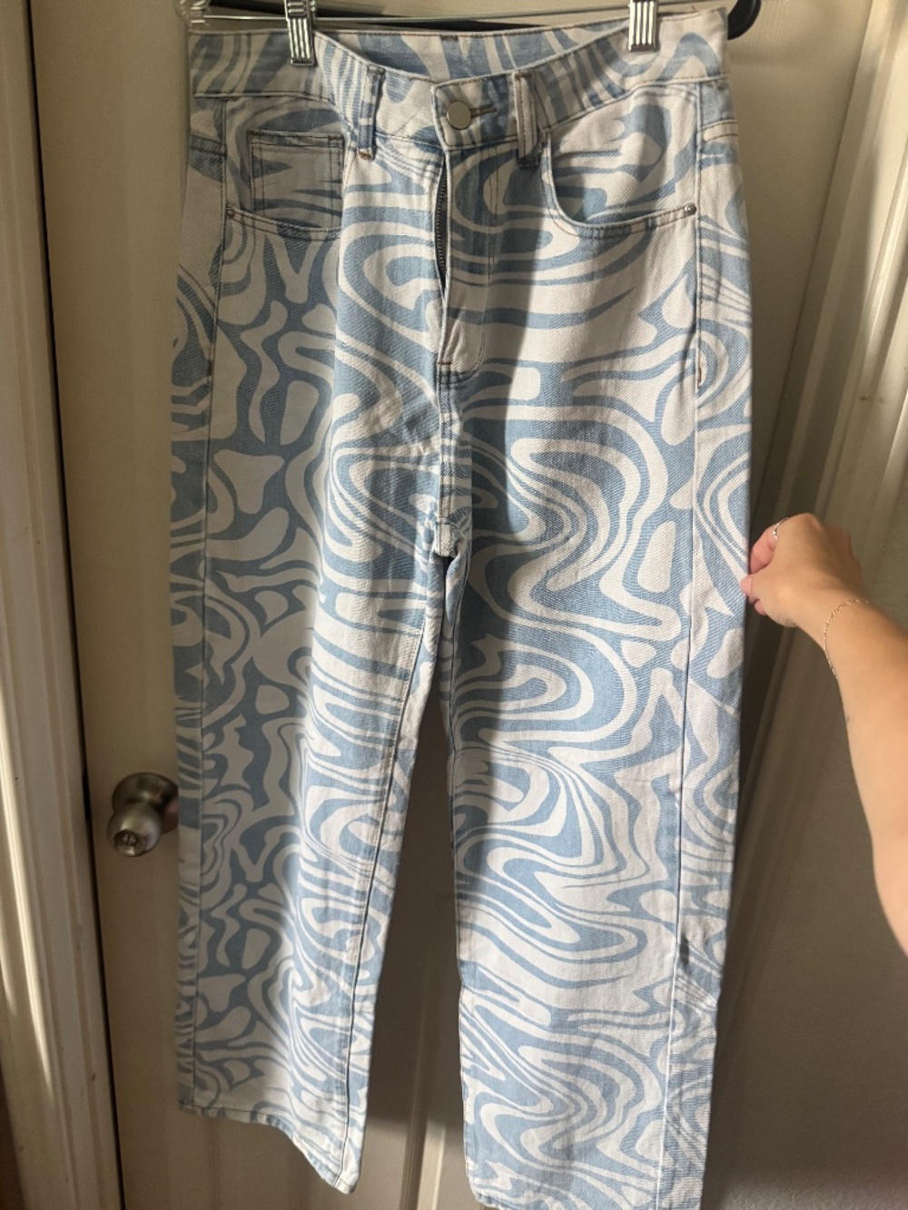Swirl Pattern Jeans